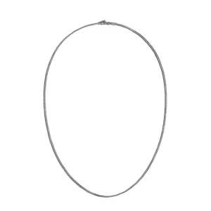 John Hardy Box Chain Necklace, Dark Silver, 2MM