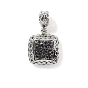 Women John Hardy Carved Chain Pendant, Sterling Silver, Pavé