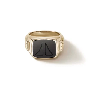 John Hardy Carved Signet Ring, Gold
