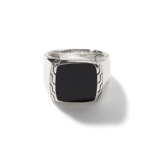 John Hardy Carved Signet Ring, Sterling Silver