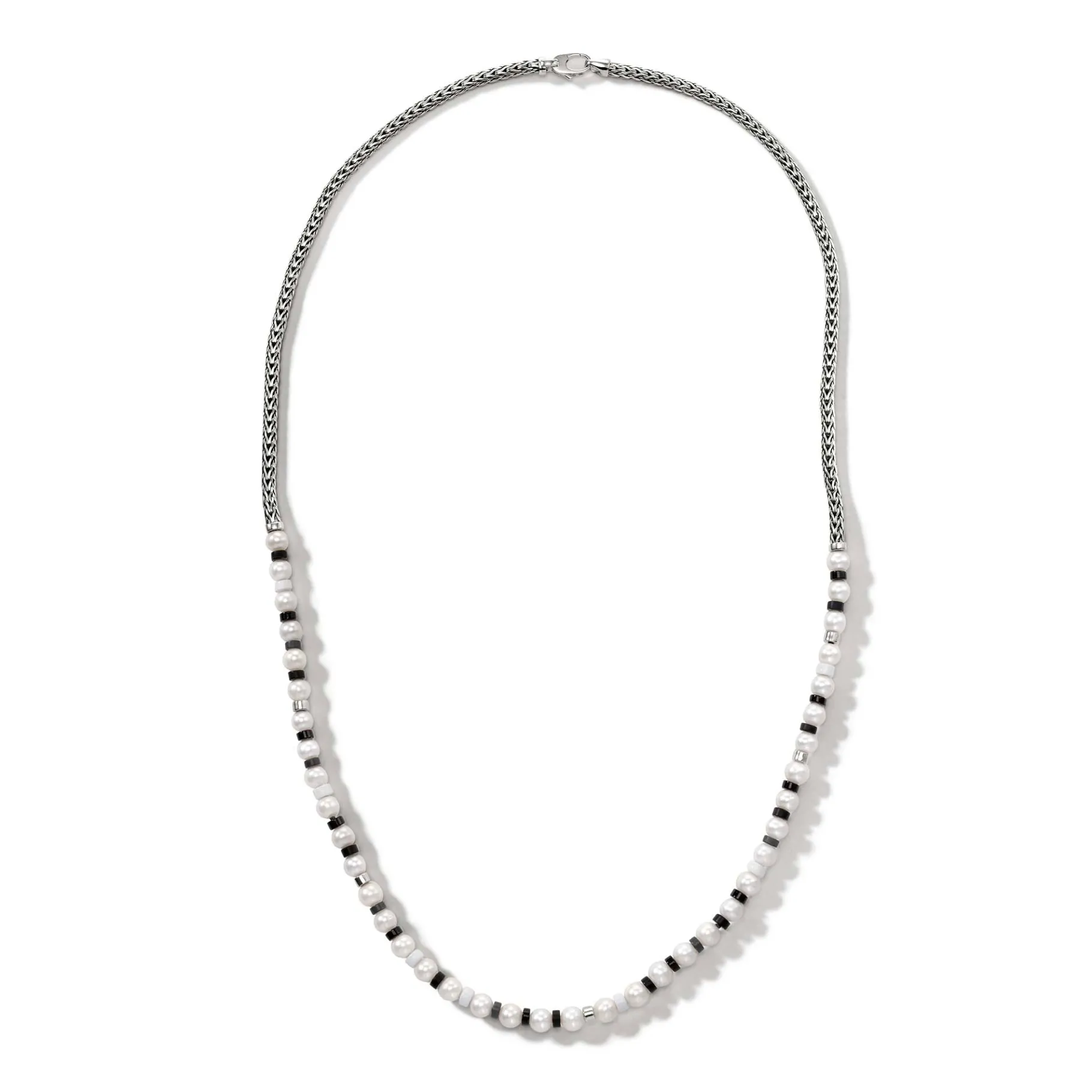 Women John Hardy Colorblock Necklace, Silver, Pearl