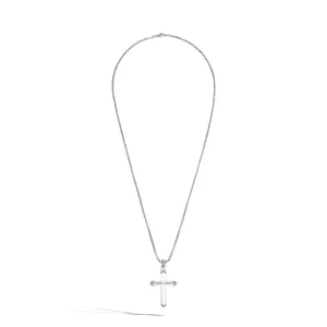 John Hardy Cross Pendant Necklace, Sterling Silver