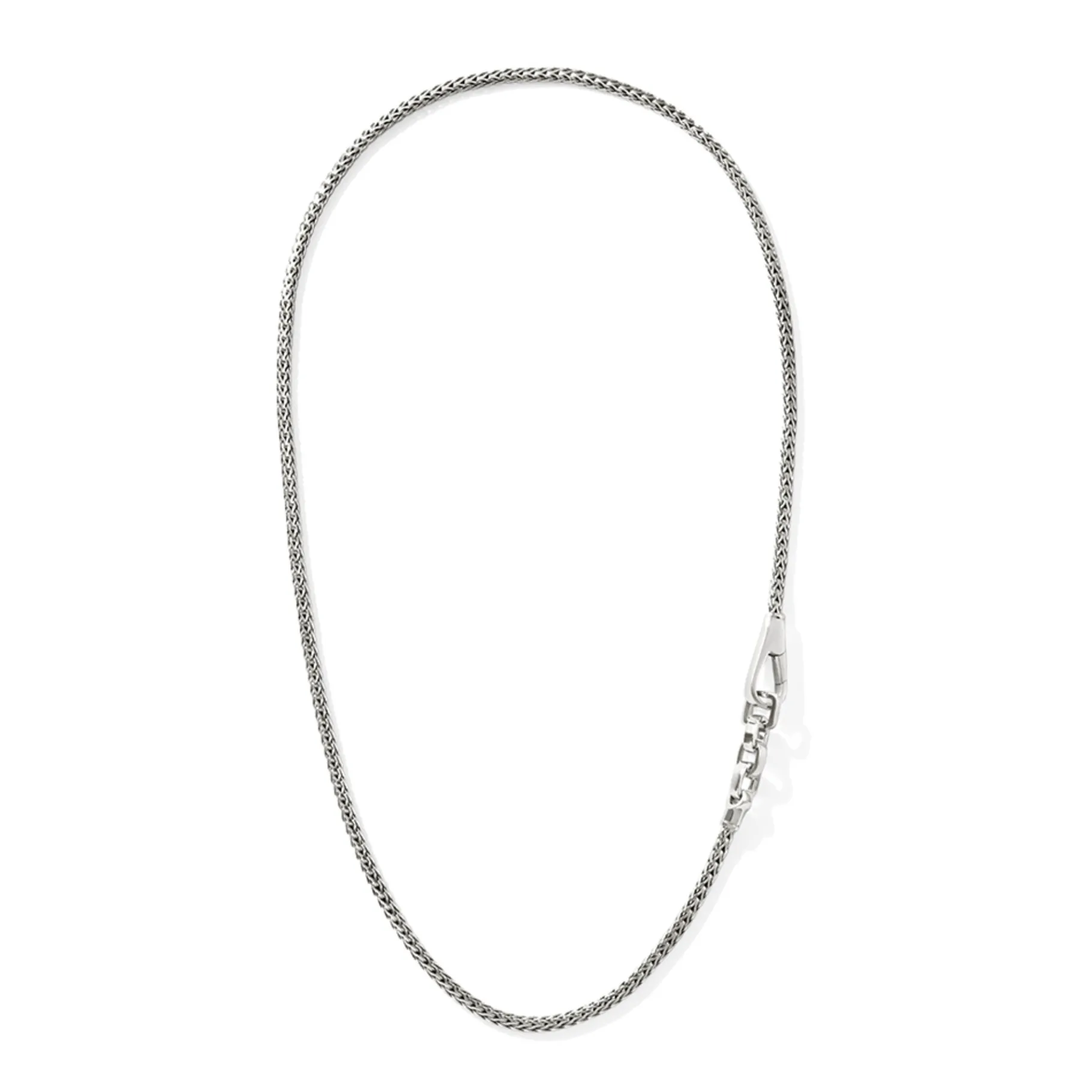John Hardy Hook Station Necklace, Sterling Silver, 3.5MM