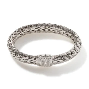 Women John Hardy Icon Bracelet, Silver, Diamonds, 10.5MM