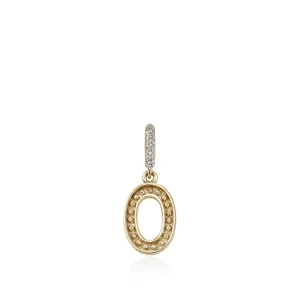 Women John Hardy Initial Pendant, Gold, Diamonds