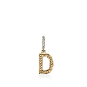 Women John Hardy Initial Pendant, Gold, Diamonds