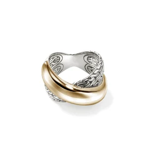 Women John Hardy JH Essential Crossover Ring, Gold, Sterling Silver