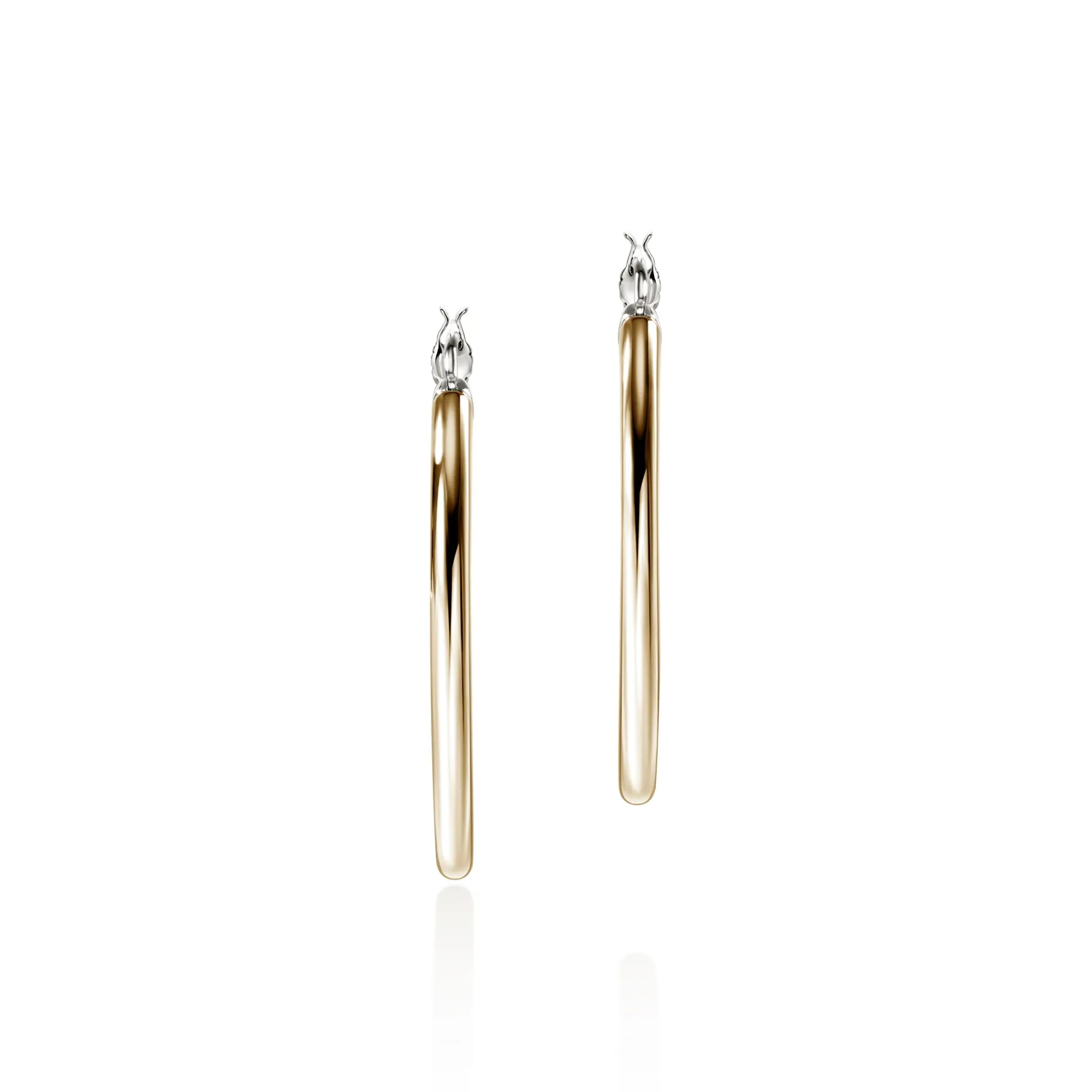 Women John Hardy JH Essential Hoop Earring, Gold, Sterling Silver, 30MM