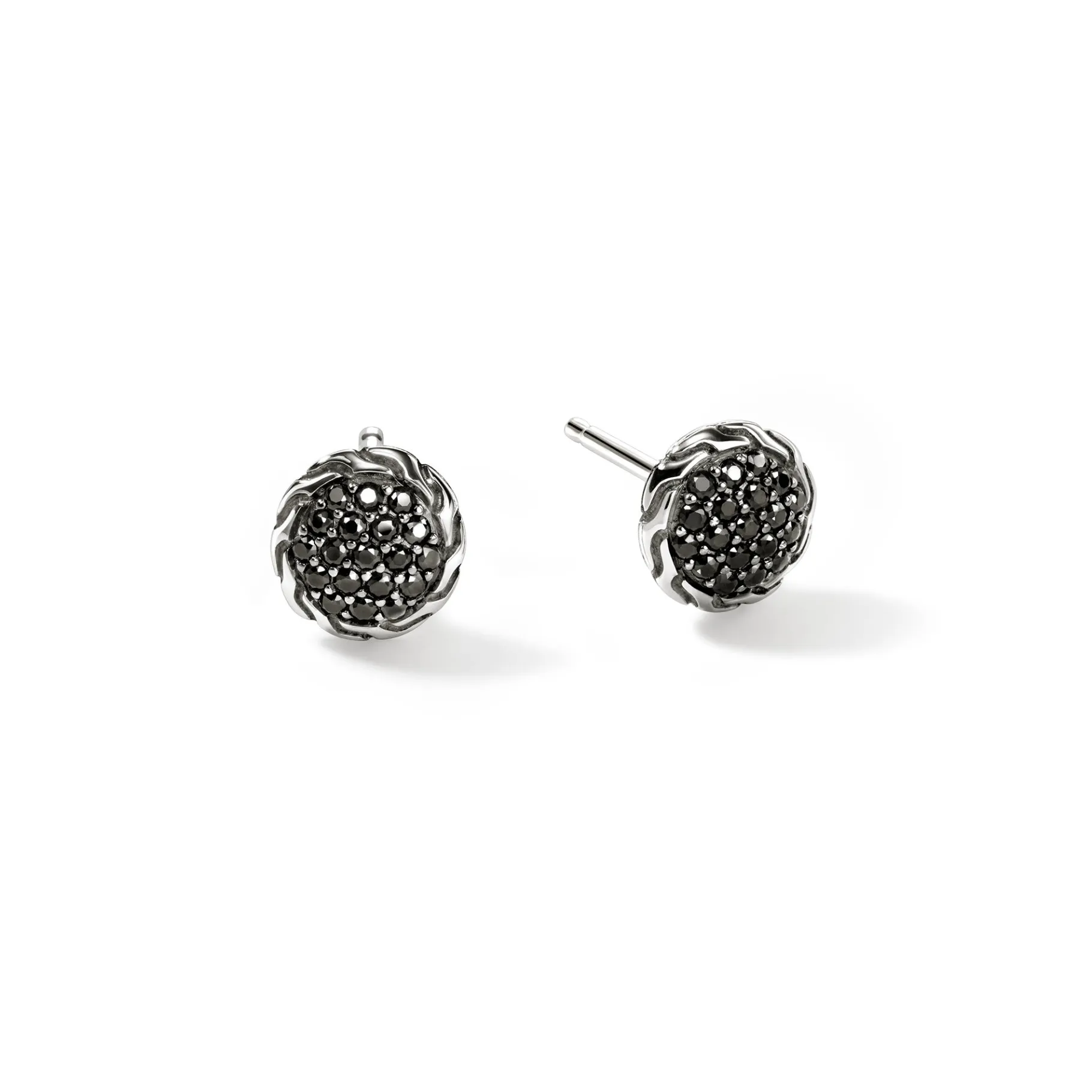 Women John Hardy JH Essential Pavé Stud Earring, Sterling Silver, Gemstones, 7MM