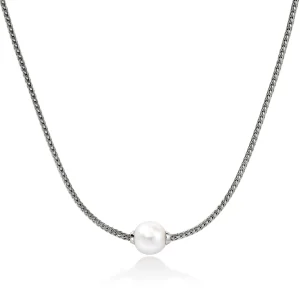 Women John Hardy JH Essential Pearl Necklace, Sterling Silver, 1.8MM