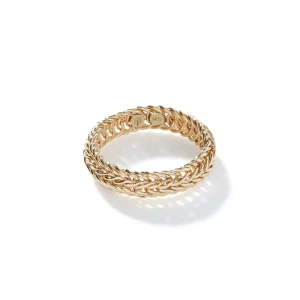 Women John Hardy Kami Chain Ring, Gold, Slim