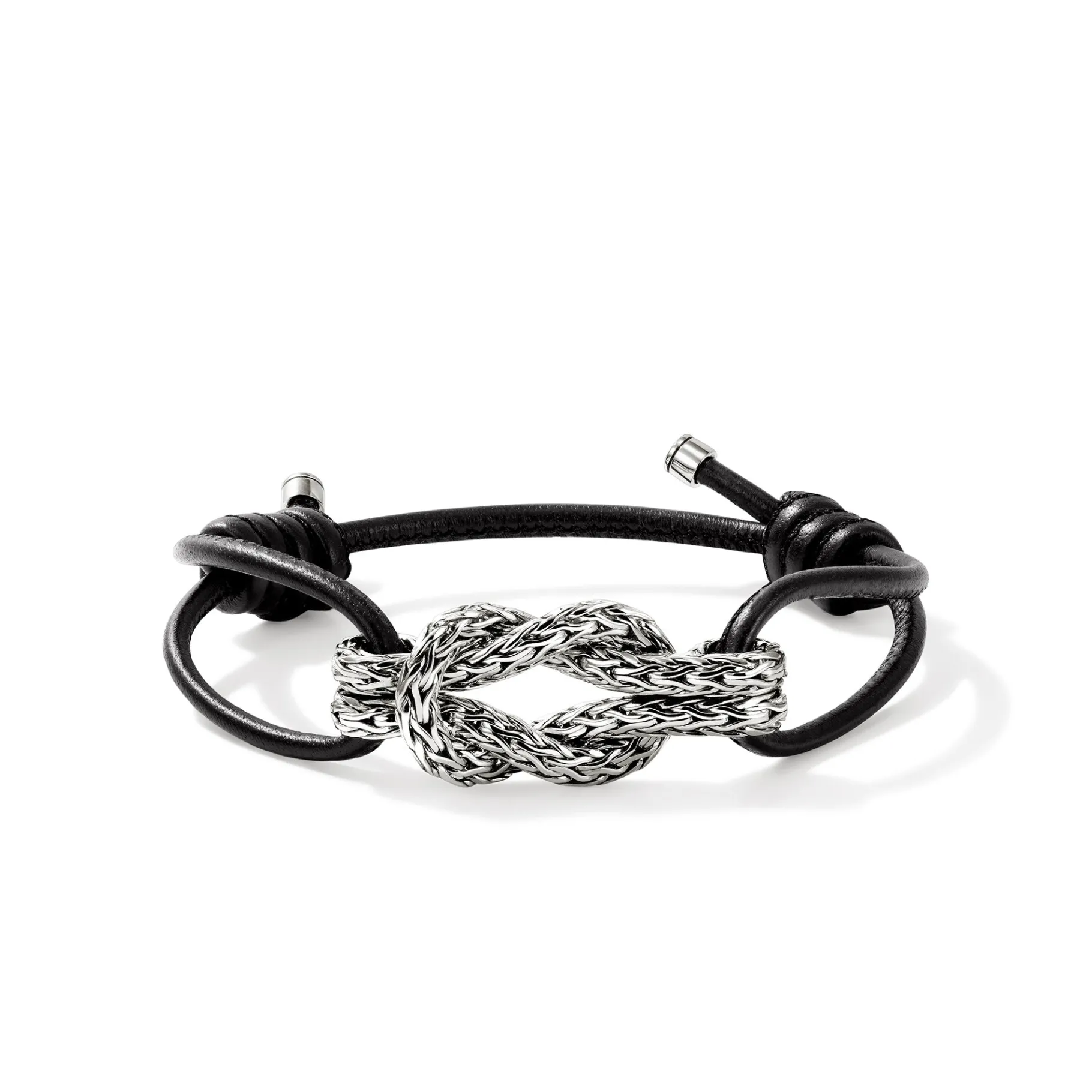 John Hardy Love Knot Bracelet, Sterling Silver, Leather
