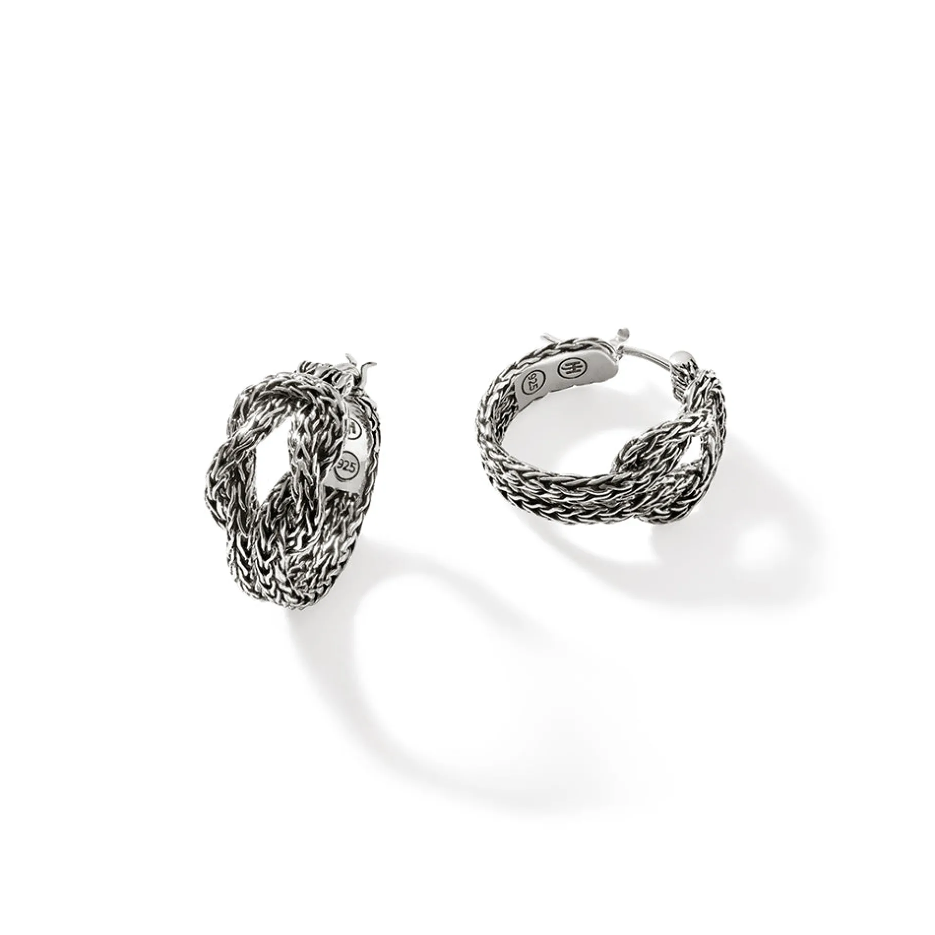 Women John Hardy Love Knot Hoop Earrings, Sterling Silver
