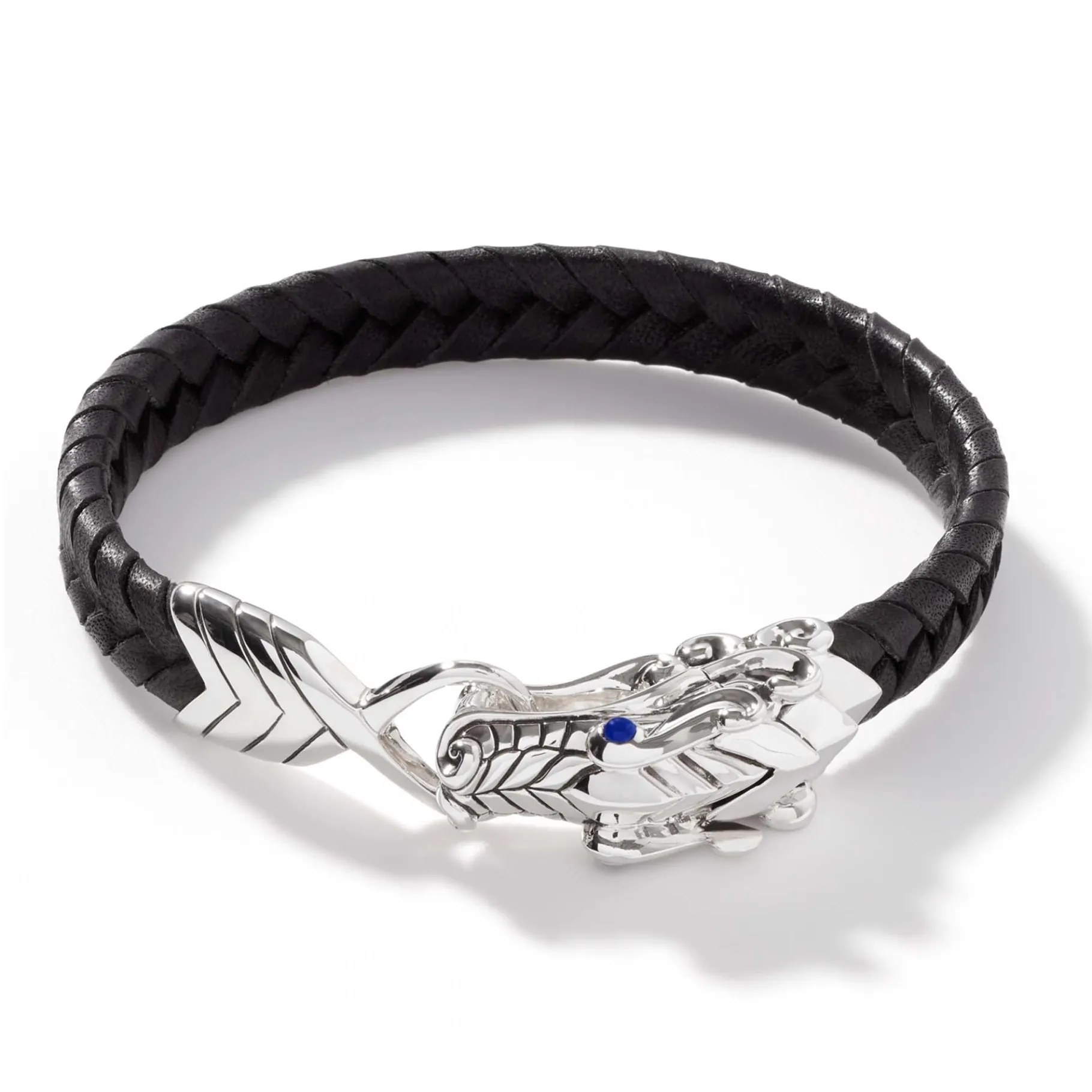 John Hardy Naga Bracelet, Sterling Silver, Leather