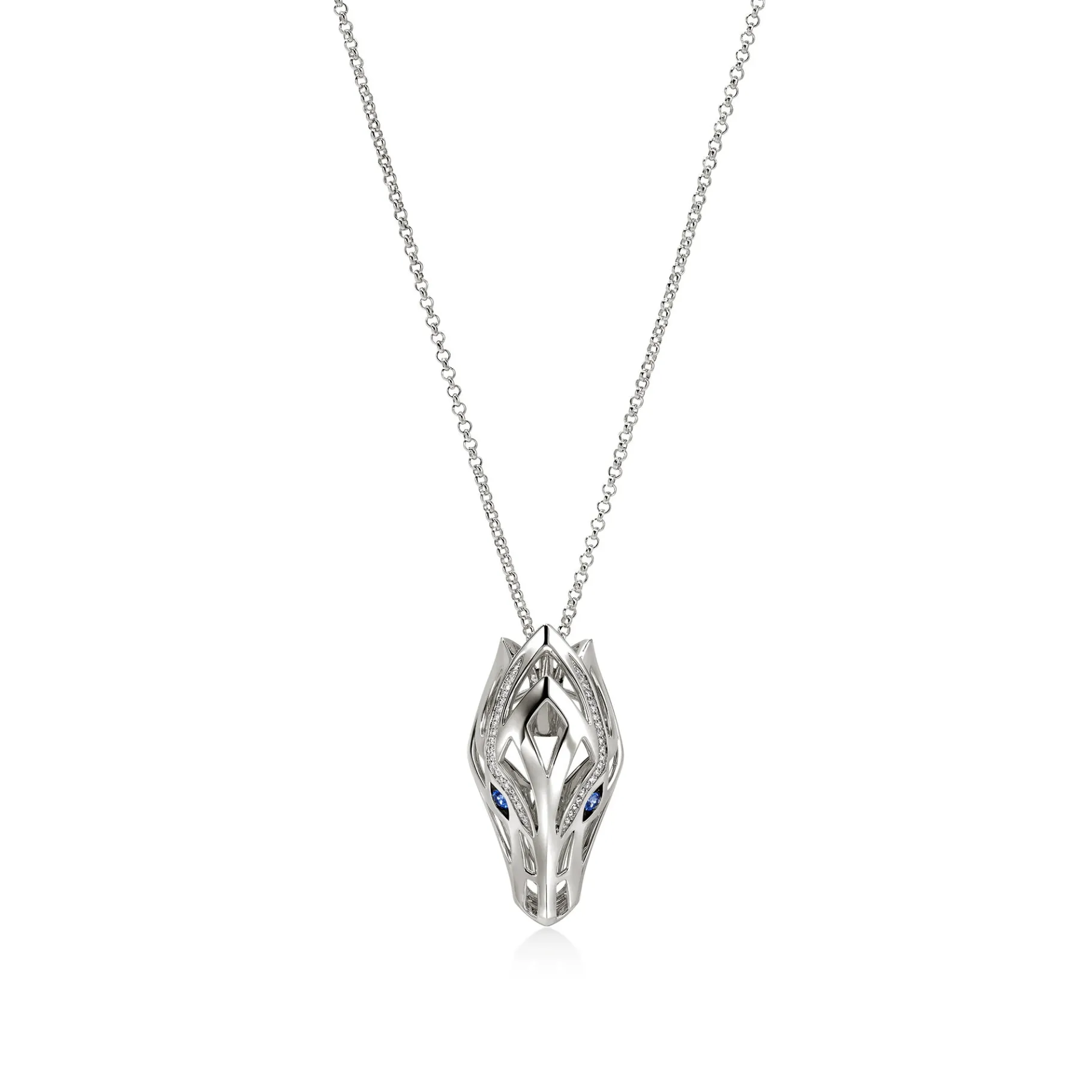 Women John Hardy Naga Pendant Necklace, Silver, Diamonds