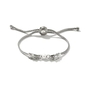 Women John Hardy Naga Pull Through Bracelet, Silver, Pearl