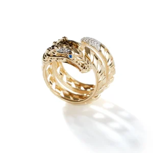 Women John Hardy Naga Ring, Gold, Diamonds
