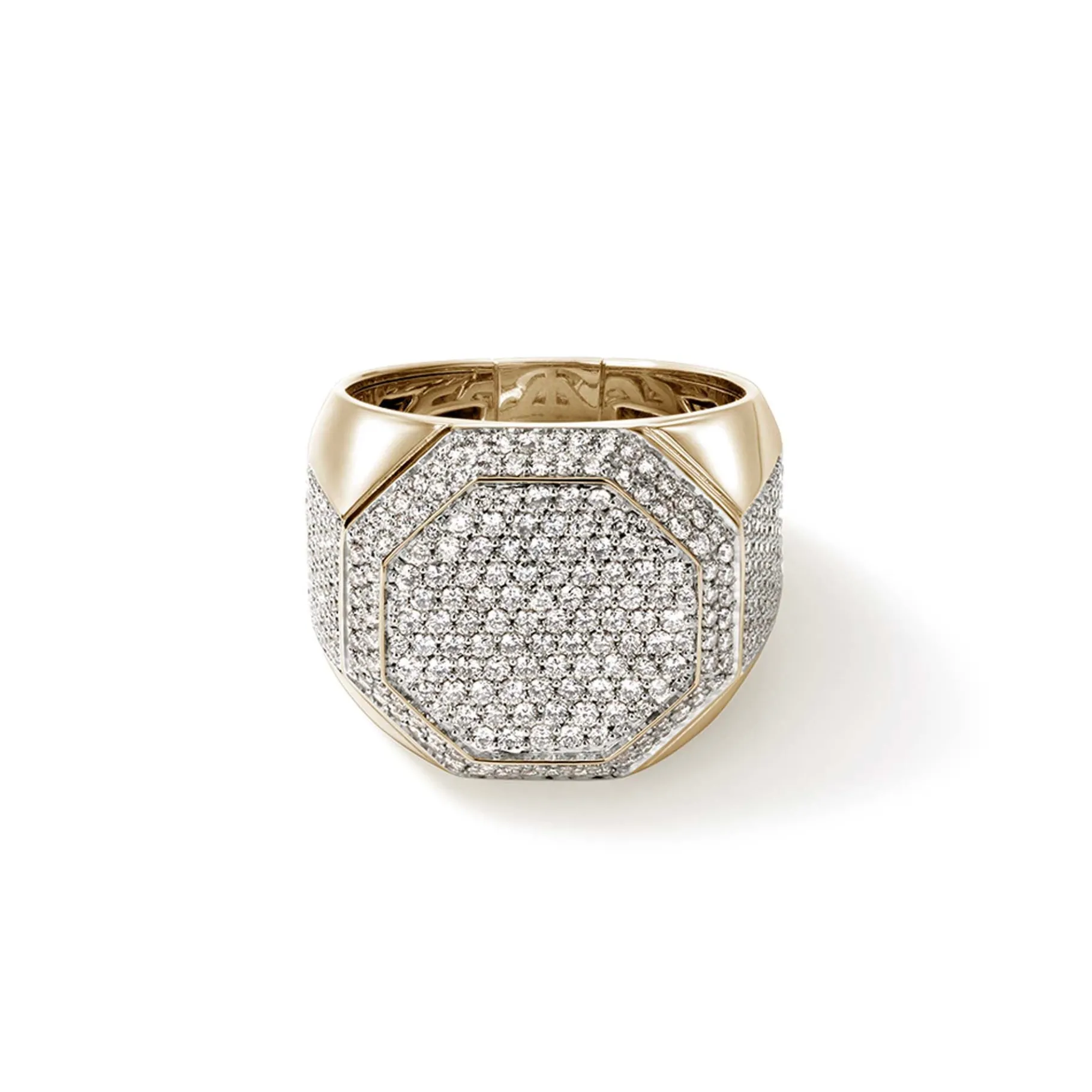 John Hardy Signet Ring, Gold, Diamonds