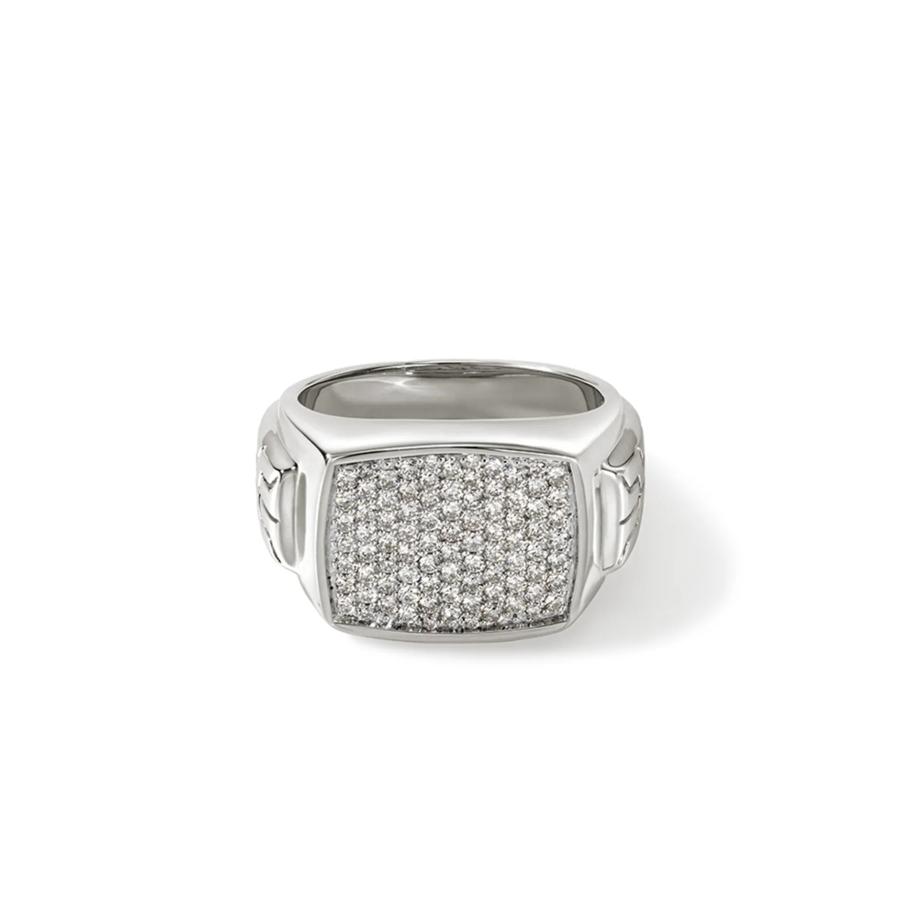 John Hardy Signet Ring, Sterling Silver, Diamonds