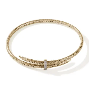 Women John Hardy Spear Coil Choker, Gold, Diamonds