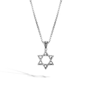 John Hardy Star of David Pendant Necklace, Silver