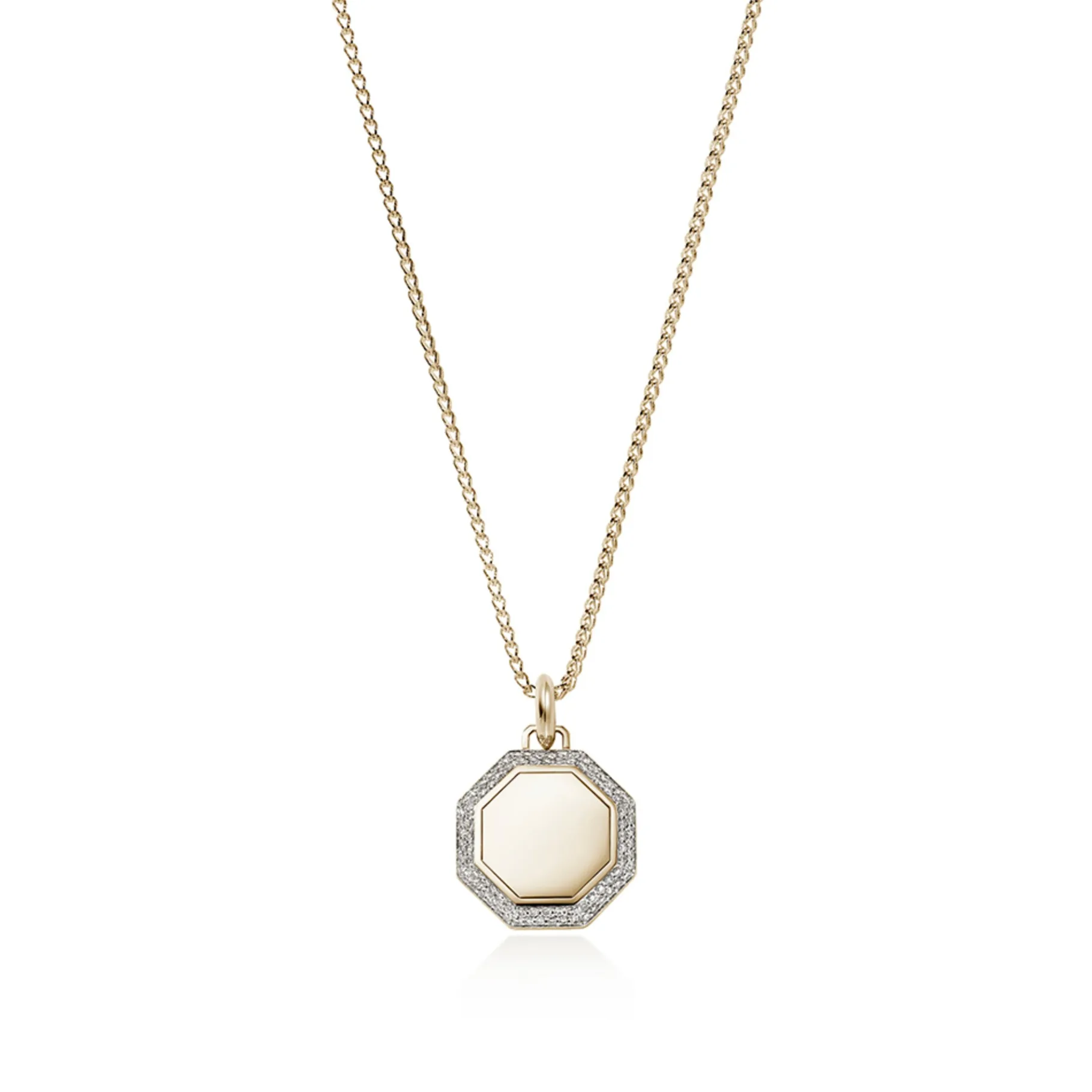 John Hardy Tag Necklace, Gold, Diamonds
