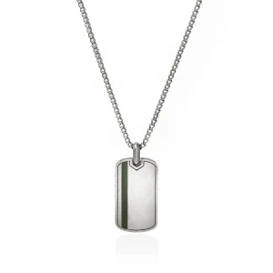John Hardy Tag Necklace, Sterling Silver, Enamel